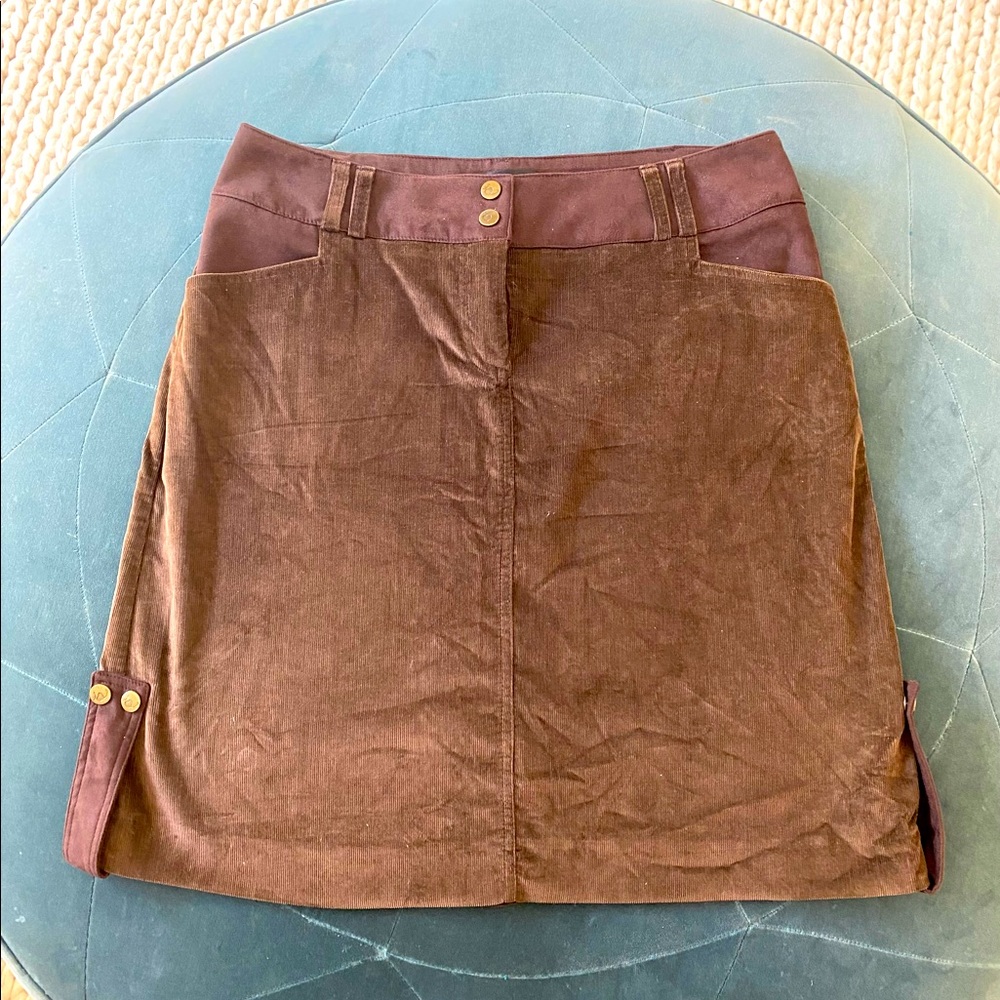 Arayal (made in France) corduroy suede skirt EUC M